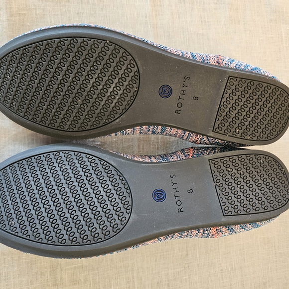 Rothy's The Flat In Turquoise Melange Round Toe Slip-On Flat Womens Shoes Sz 8 - Picture 9 of 14